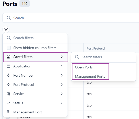 Ports filters