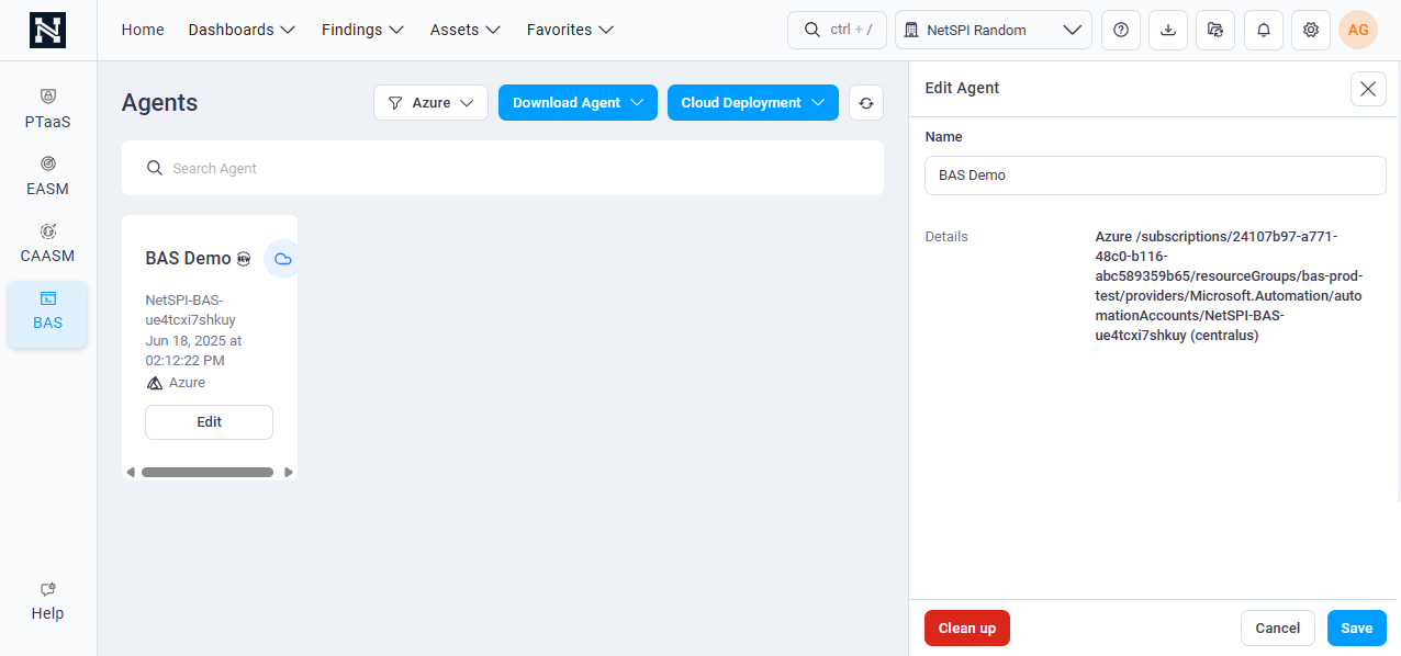Azure deployment edit
