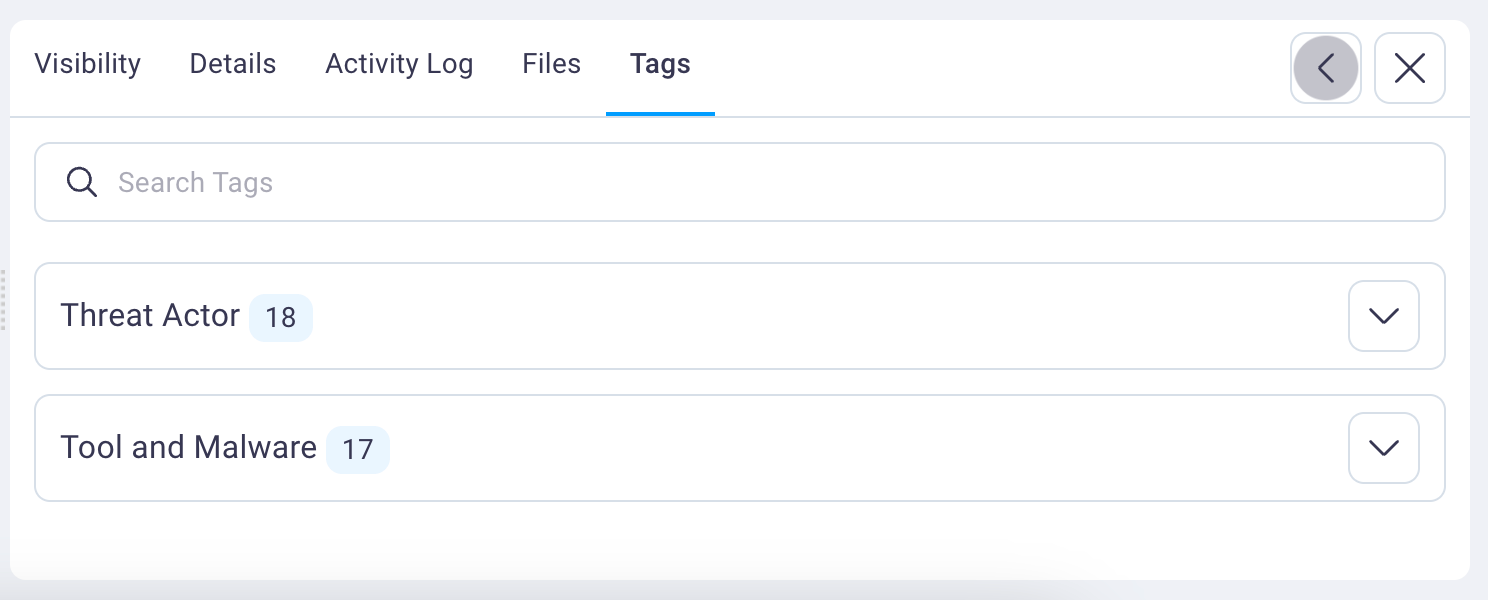 Tags Tab