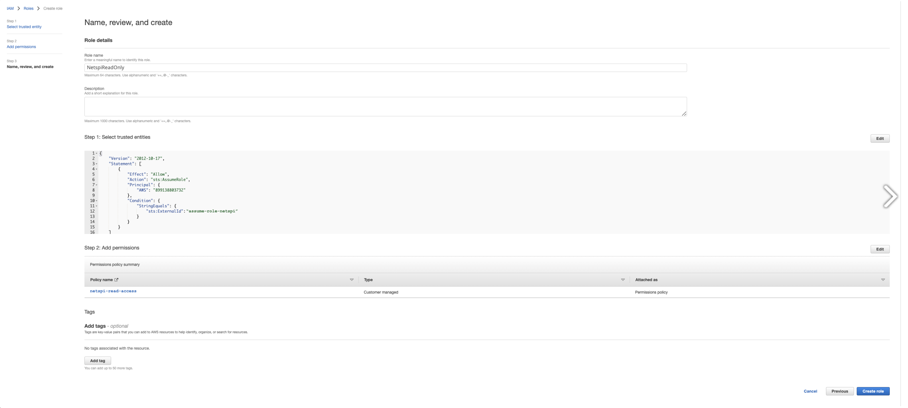 AWS Create Role