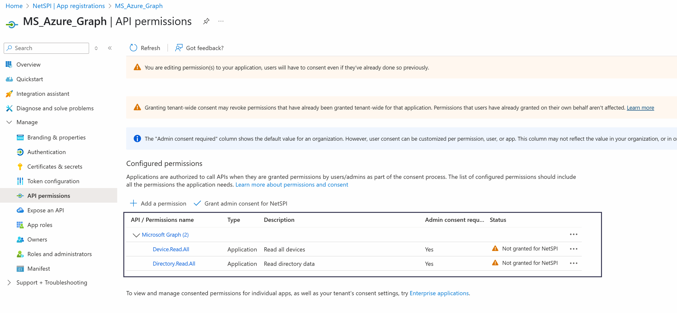 MS Graph Config Step 10