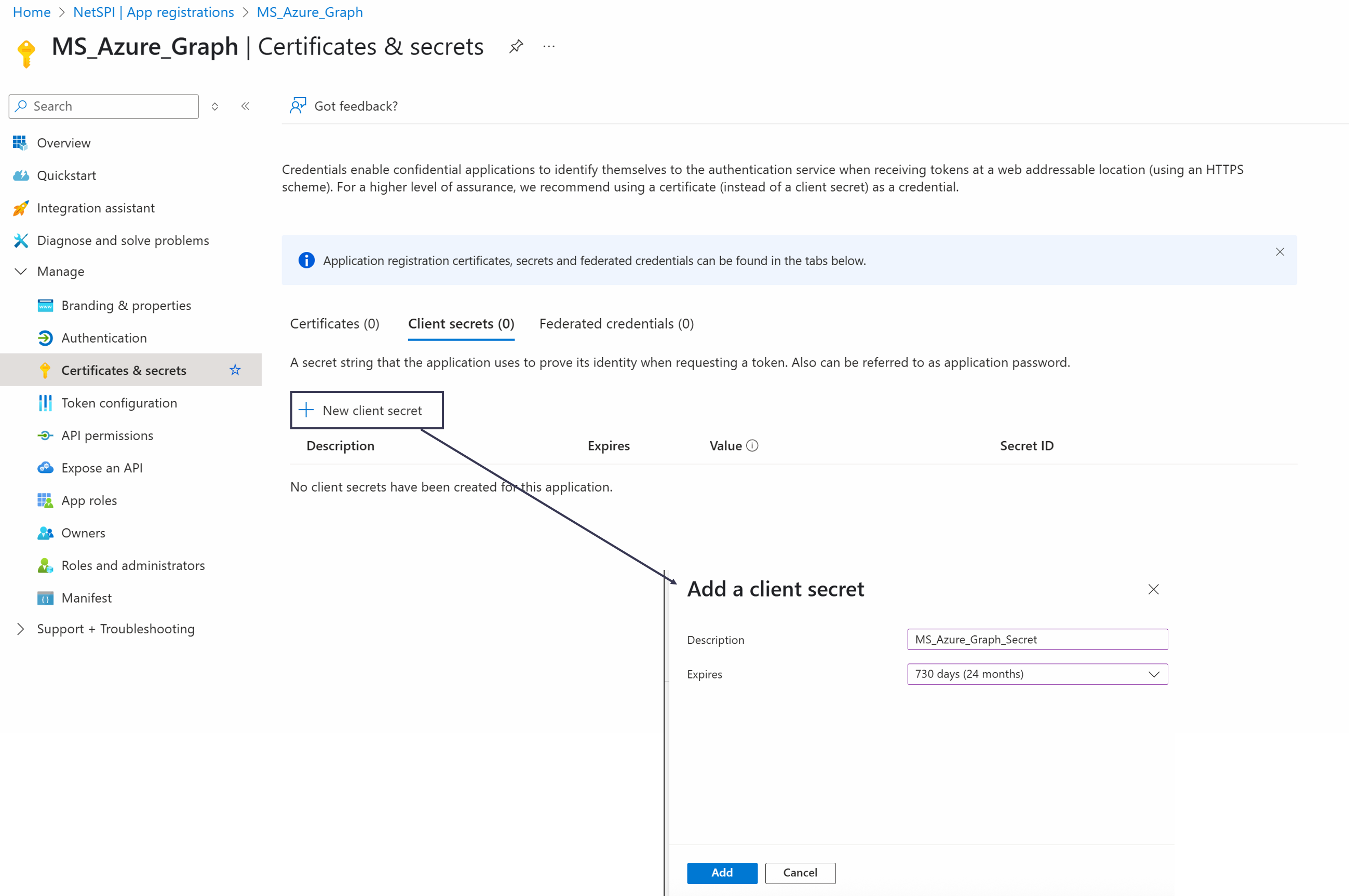 MS Graph Config Step 6