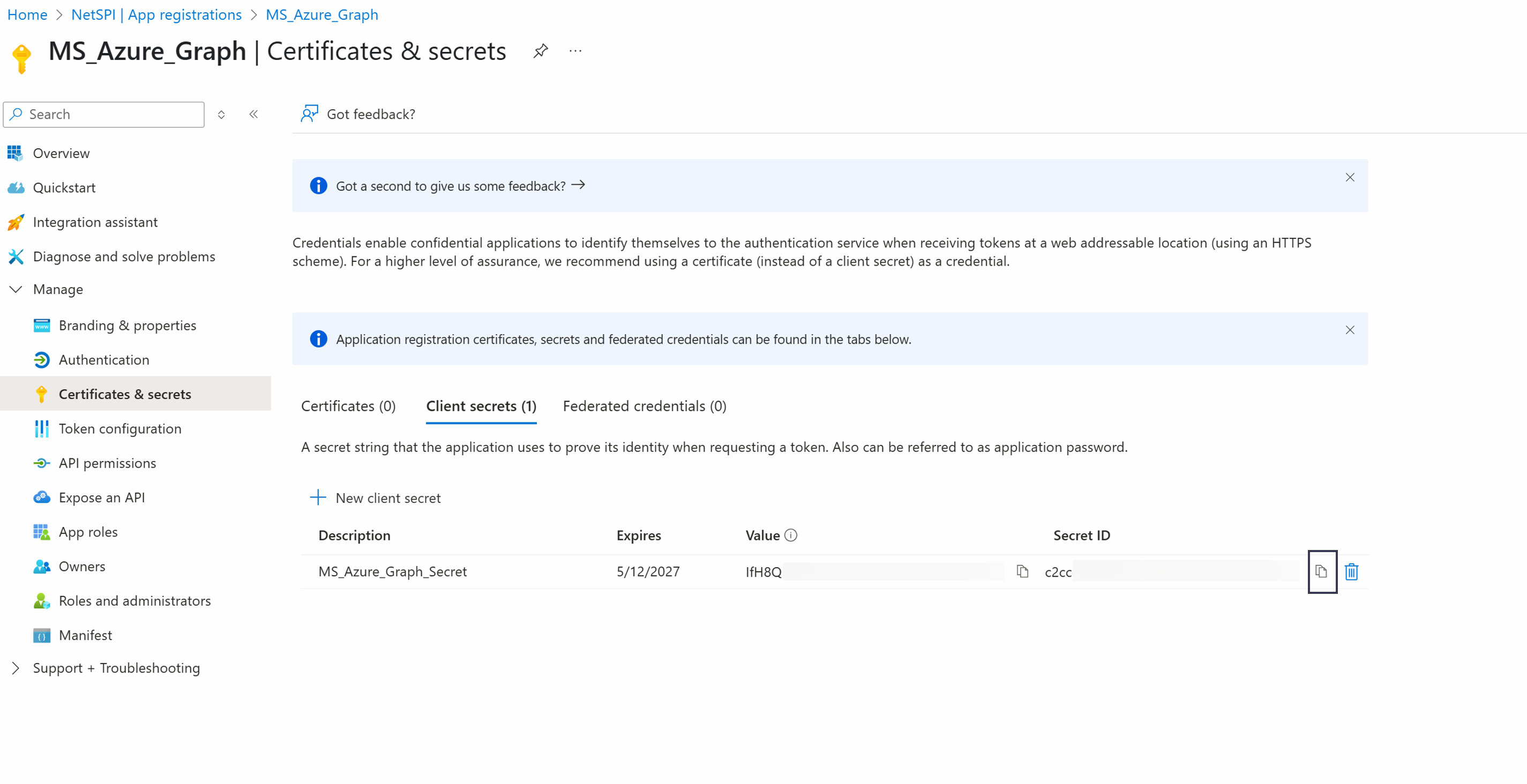 MS Graph Config Step 8