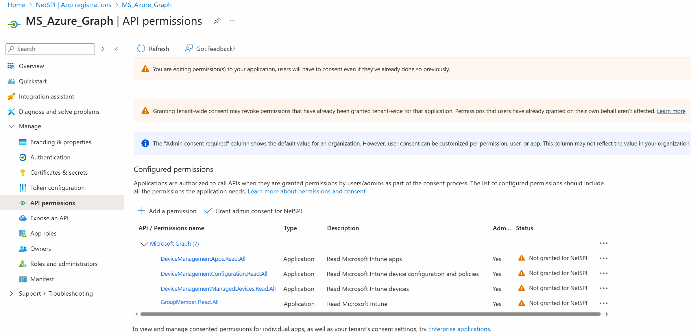 MS Graph Config Step 11