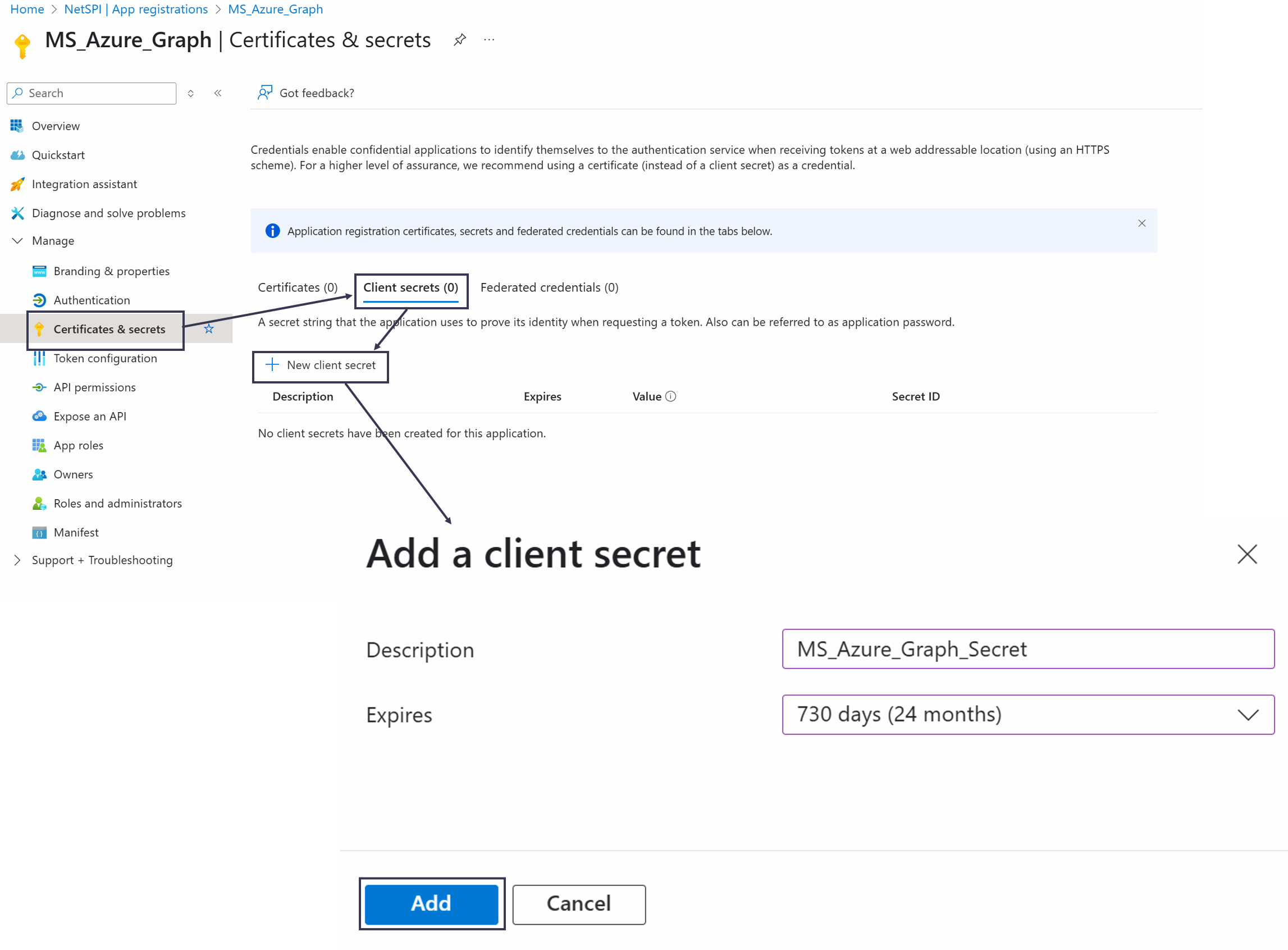 MS Graph Config Step 6