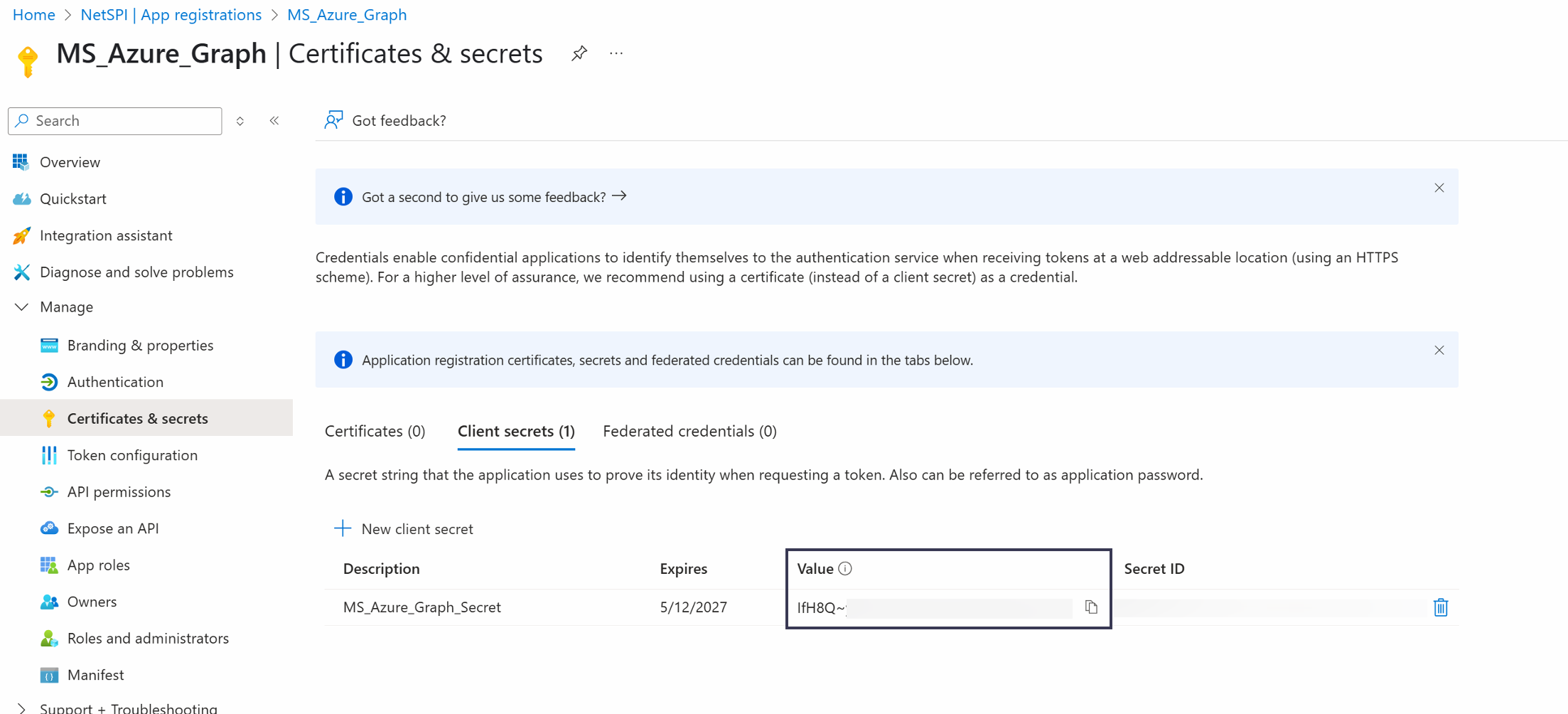 MS Graph Config Step 8