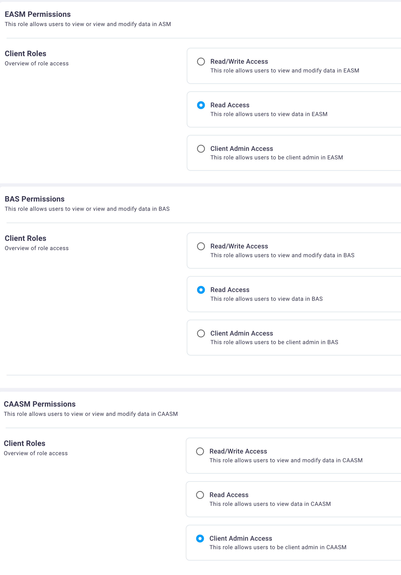 Other modules permissions