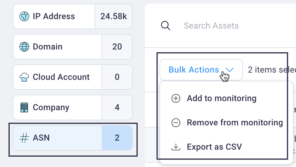 ASN Bulk Actions