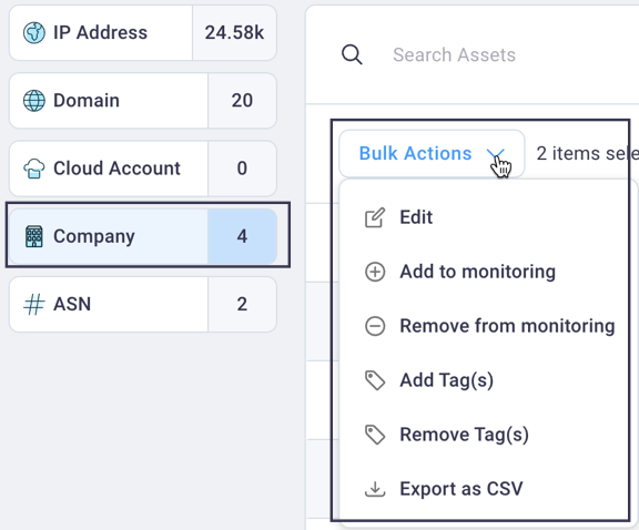 Company Bulk Actions