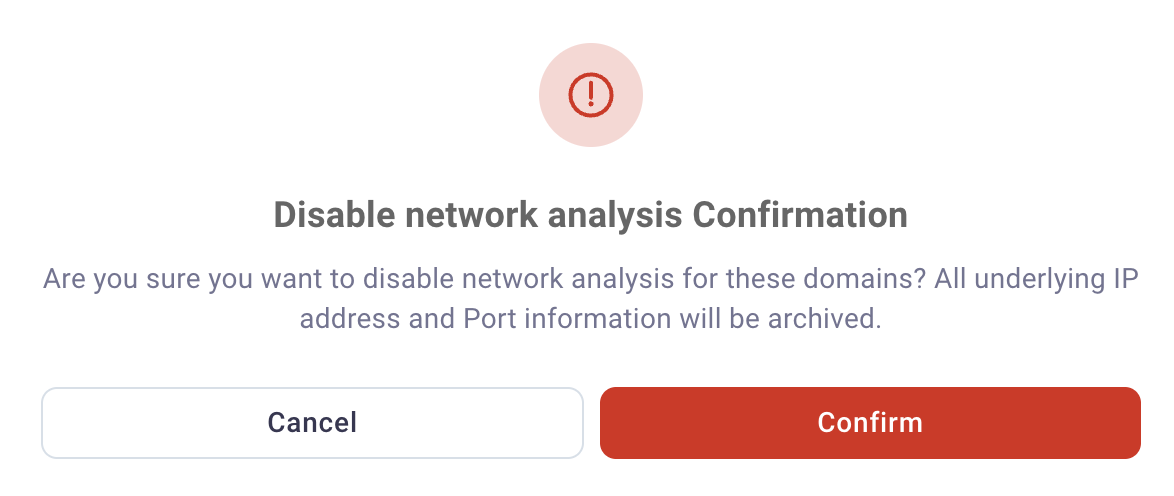 Disable Network Analysis