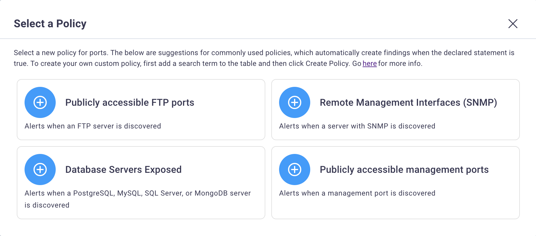 Ports policy options