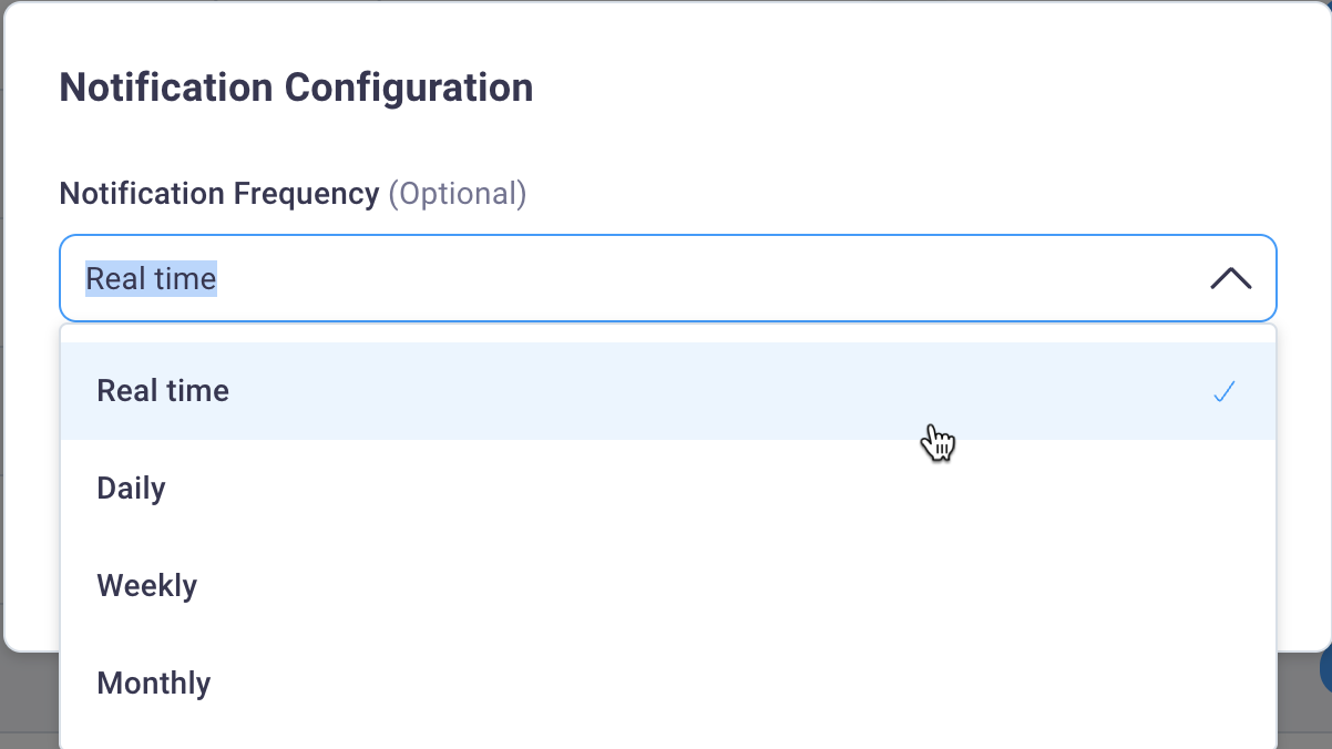 Notification config