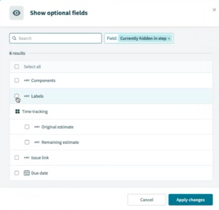 Optional fields