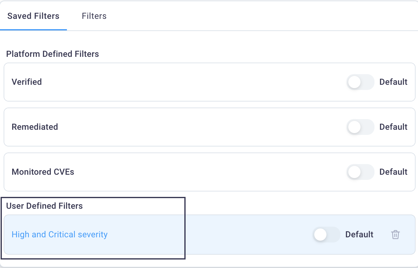 Save table filter