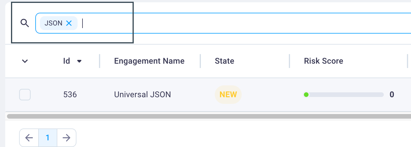 Search field tables