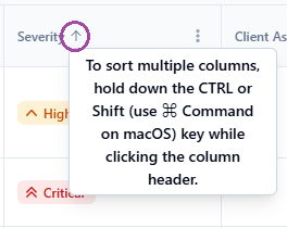 Sort tables